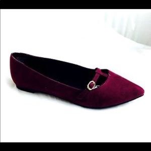 NWT Maroon Flats size 8.5